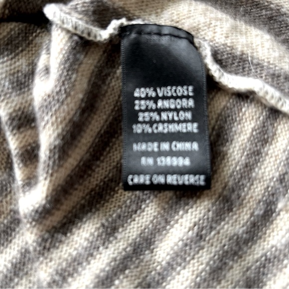 Sioni Angora, Cashmere Striped Sweater Size M - Picture 7 of 8